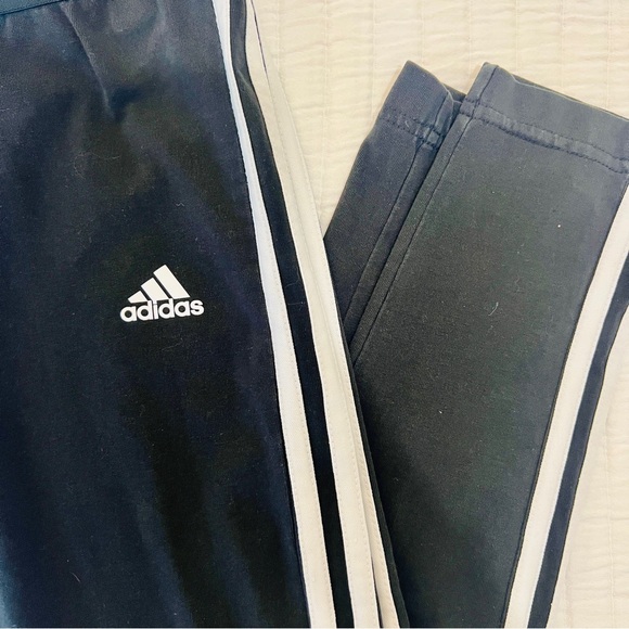adidas | Women's Sportswear 3-Stripe Tights in Black and White - Picture 12 of 14
